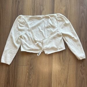 For Love And Lemons White Cardigan